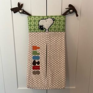 Snoopy diaper carrier